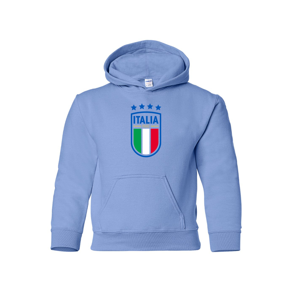 Youth Kids Italy National Soccer Pullover Hoodie