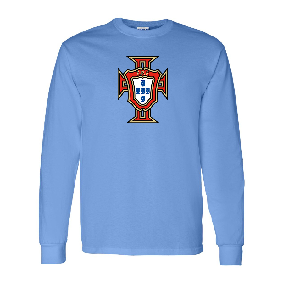 Youth Kids Portugal National Soccer Team Long Sleeve T-Shirt