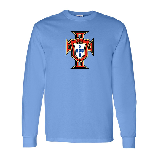 Youth Kids Portugal National Soccer Team Long Sleeve T-Shirt