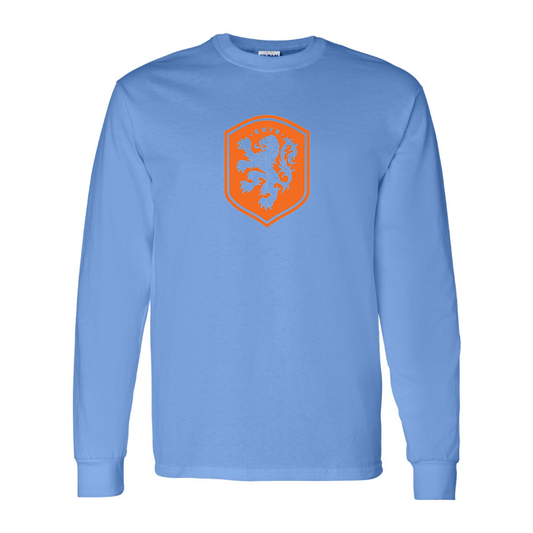 Youth Kids Netherlands National Soccer Team Long Sleeve T-Shirt