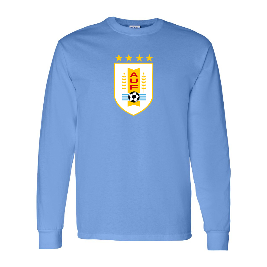 Men's Uruguay National Soccer Team Long Sleeve T-Shirt