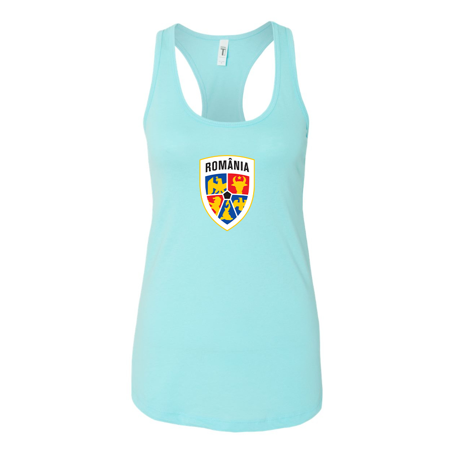 Women's Romania National Soccer Team Racerback Tank Top