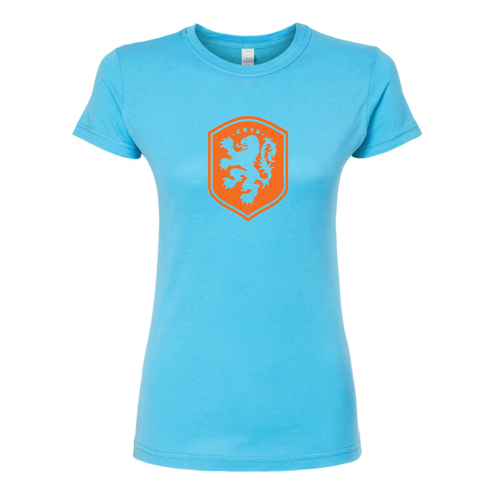 Women's Netherlands National Soccer Team Round Neck T-Shirt