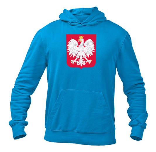 Men's Poland National Soccer Team Pullover Hoodie