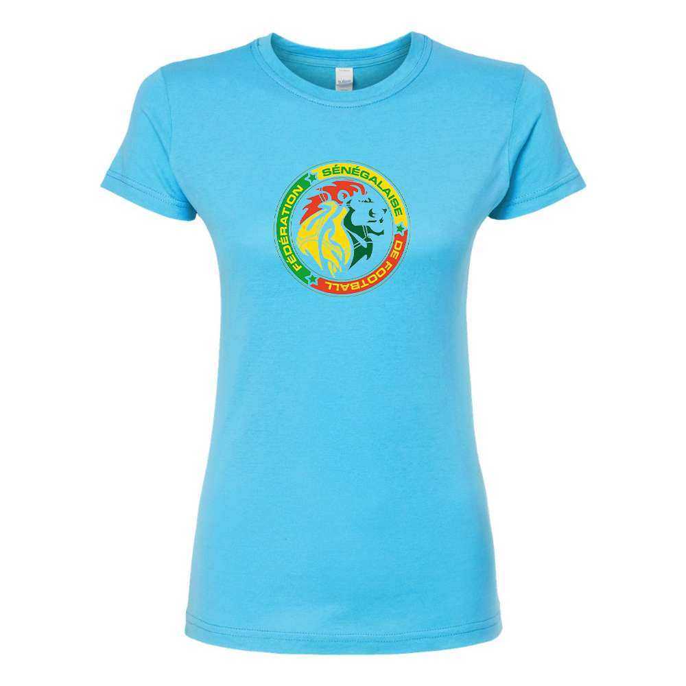 Women's Senegal National Soccer Team Round Neck T-Shirt