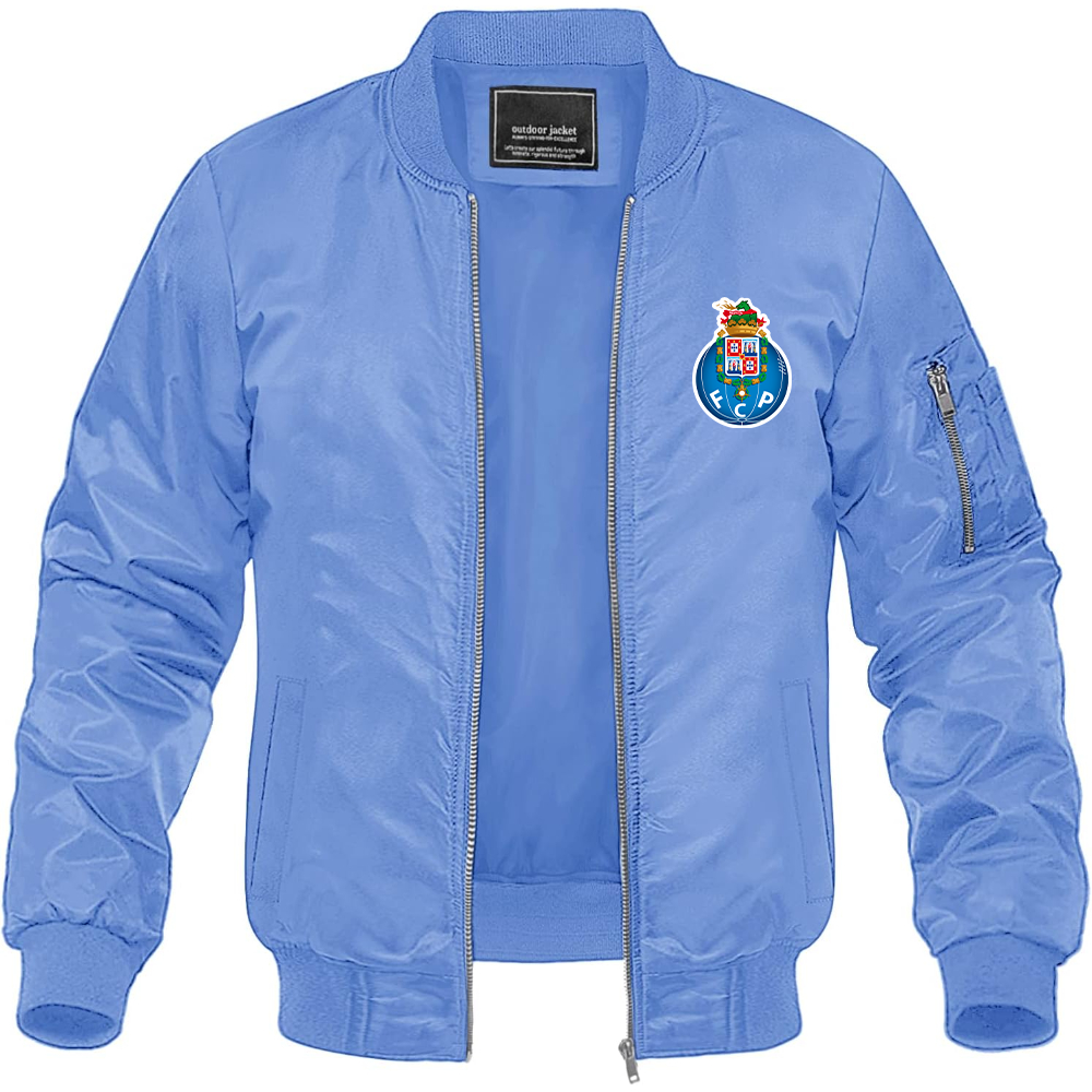 Men's Porto FC Lightweight Bomber Jacket Windbreaker Softshell Varsity Jacket Coat