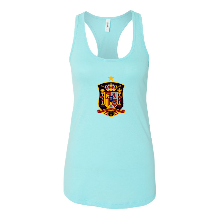 Women's Spain National Soccer Team Racerback Tank Top