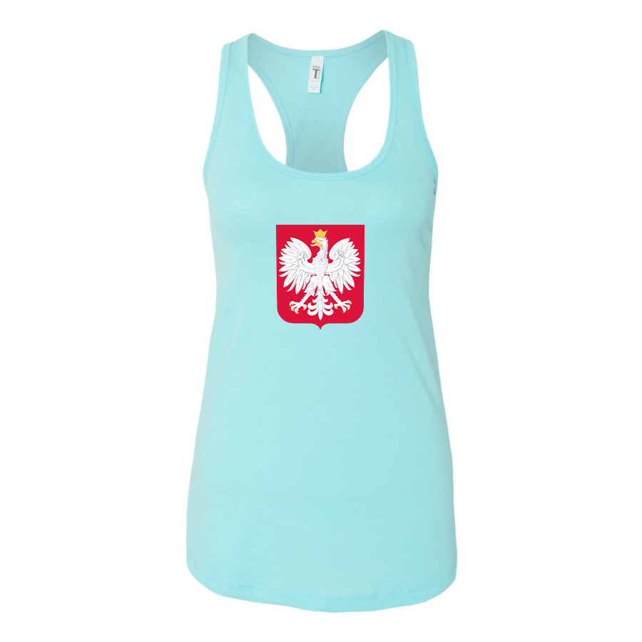 Women's Poland National Soccer Team Racerback Tank Top