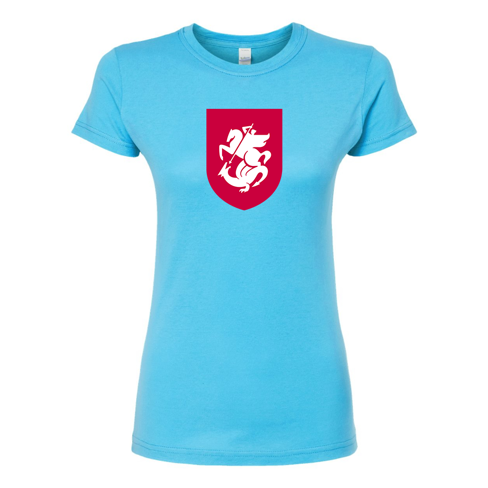 Women's Georgia National Soccer Team Round Neck T-Shirt