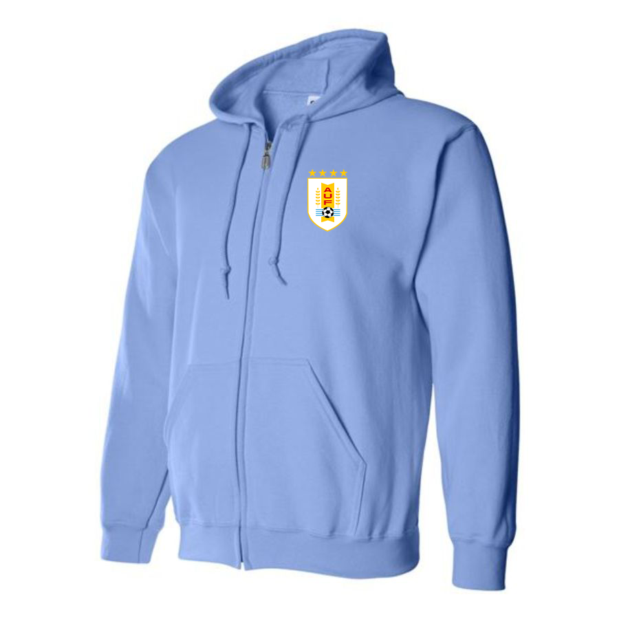 Men's Uruguay National Soccer Team Zipper Hoodie