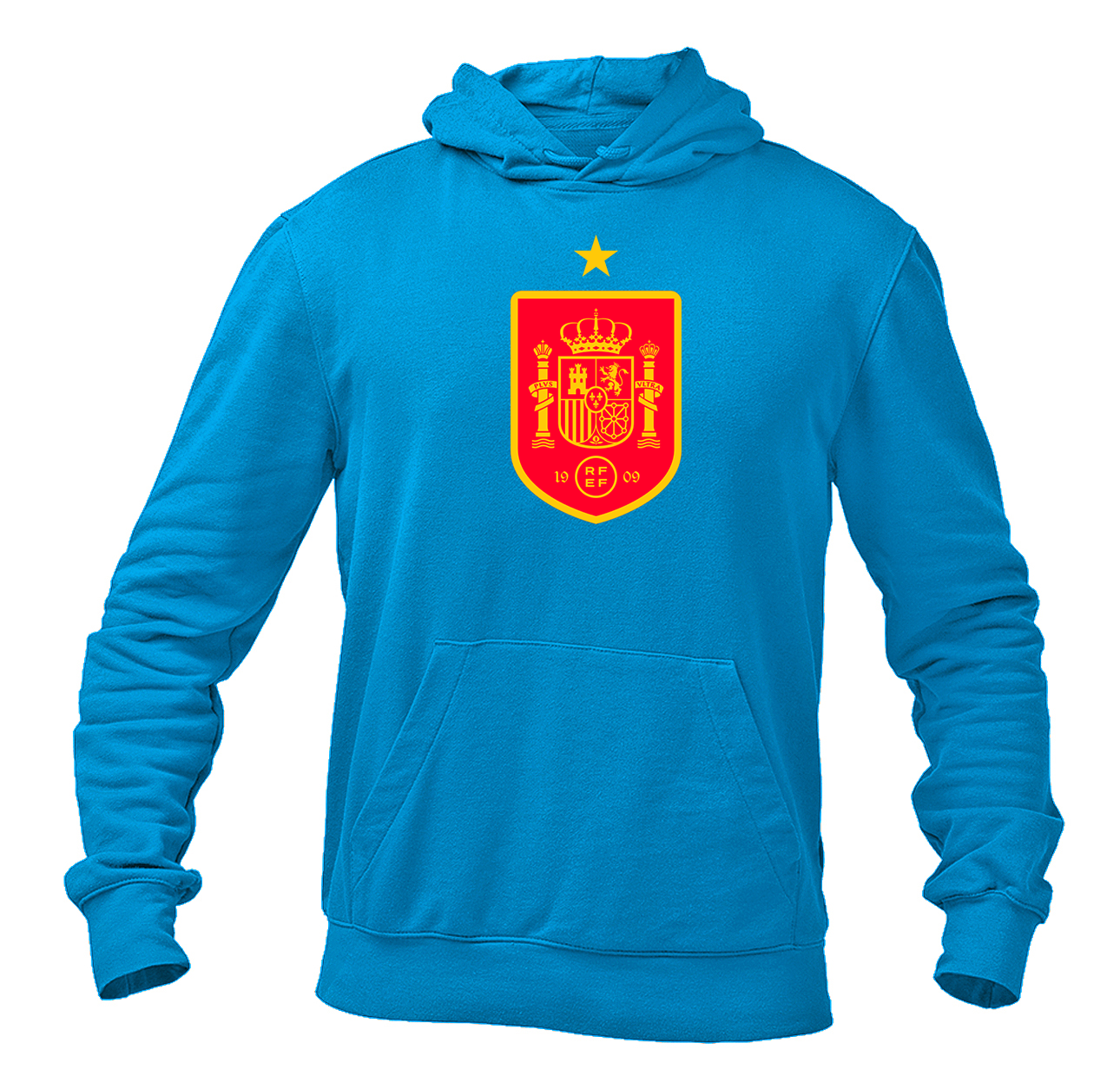 Men's Spain Red Logo National Soccer Team Pullover Hoodie