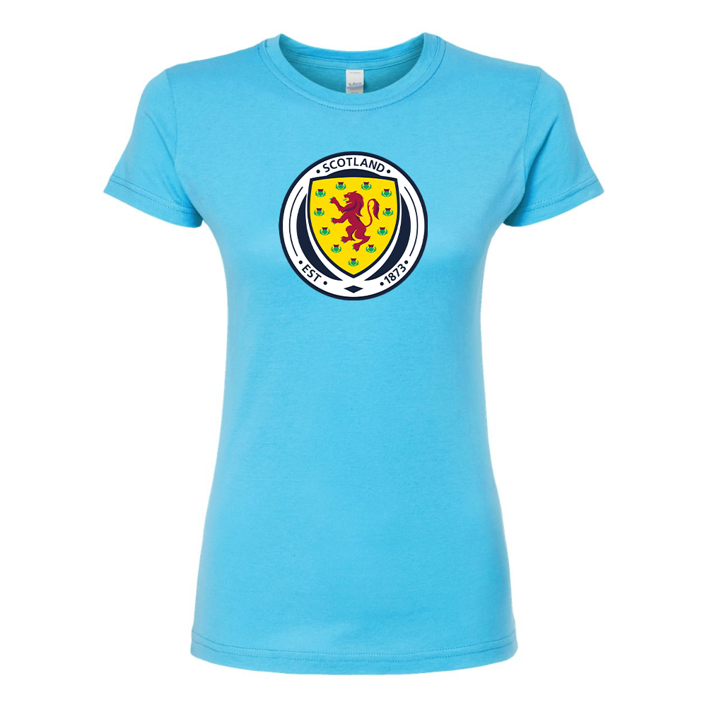 Women's Scotland National Soccer Team Round Neck T-Shirt