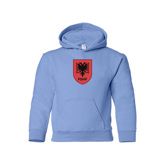 Youth Kids Albania National Soccer Team Pullover Hoodie