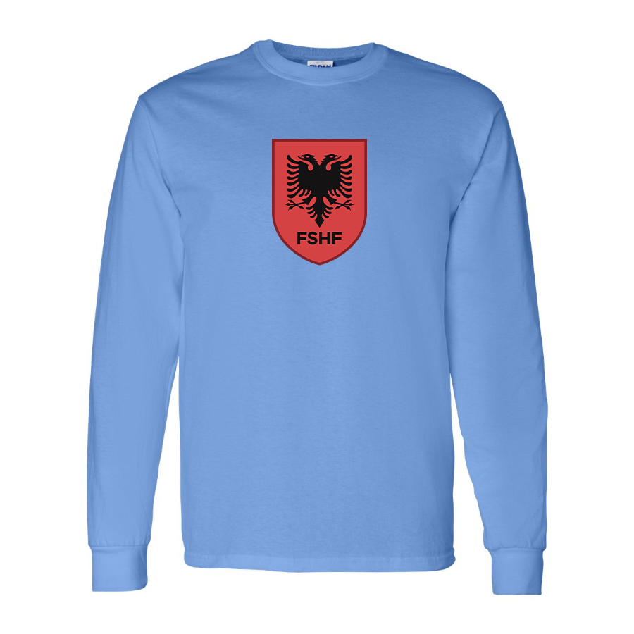 Youth Kids Albania National Soccer Team Long Sleeve T-Shirt