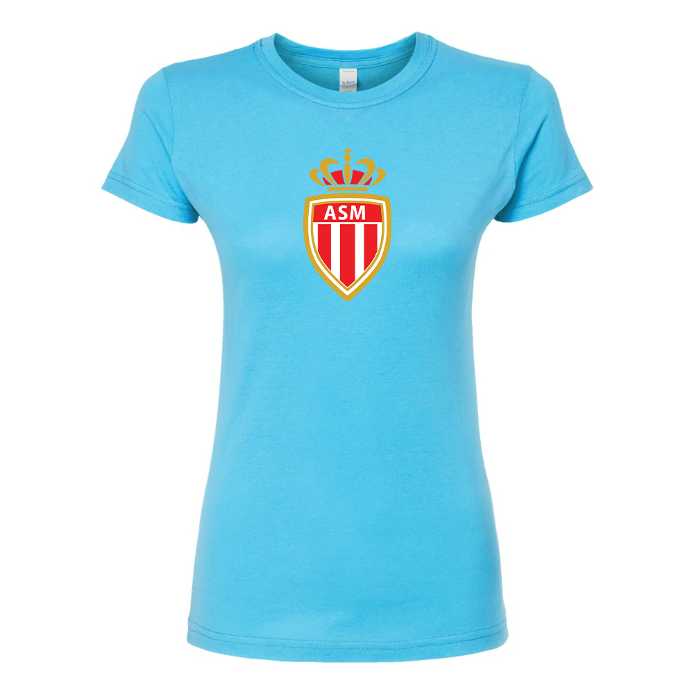 Women's AS Monaco FC Round Neck T-Shirt