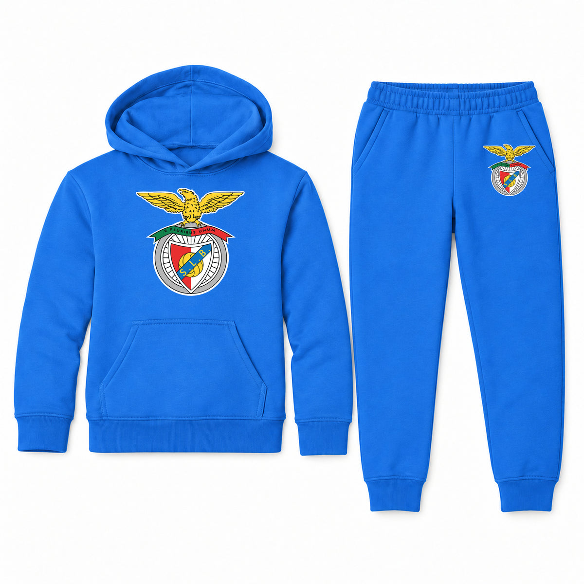 SL Benfica FC youth hoodie jogger set, Blue, Youth Large ages 10–12