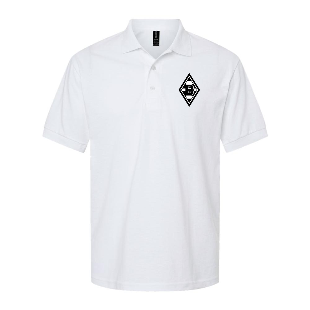 Men's Borussia Monchengladbach FC Dry Blend Polo | Color: White | Original artwork on Drive garment
