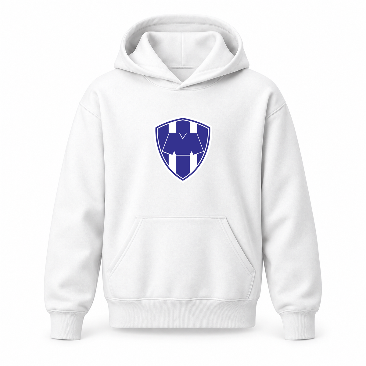 Youth Kids Monterrey FC Pullover Hoodie | Color: White | Original artwork on Drive garment