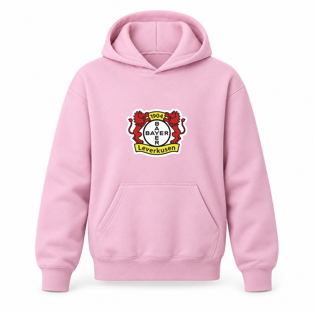 Youth Kids Bayer Leverkusen FC Pullover Hoodie | Color: Light Pink | Original artwork on Drive garment