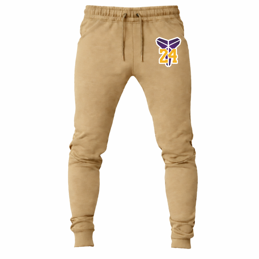 Men's Kobe Bryant Mamba 24 Joggers Sweatpants | Color: Khaki | Original artwork on Drive garment