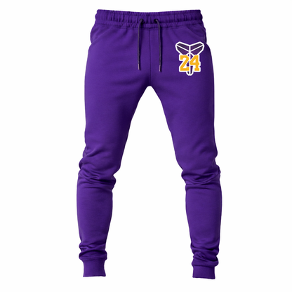 Men's Kobe Bryant Mamba 24 Joggers Sweatpants | Color: Purple | Original artwork on Drive garment