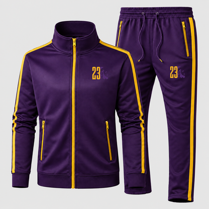 Men's Lebron James 23 Dri-Fit TrackSuit | Color: Purple | Original artwork on Drive garment