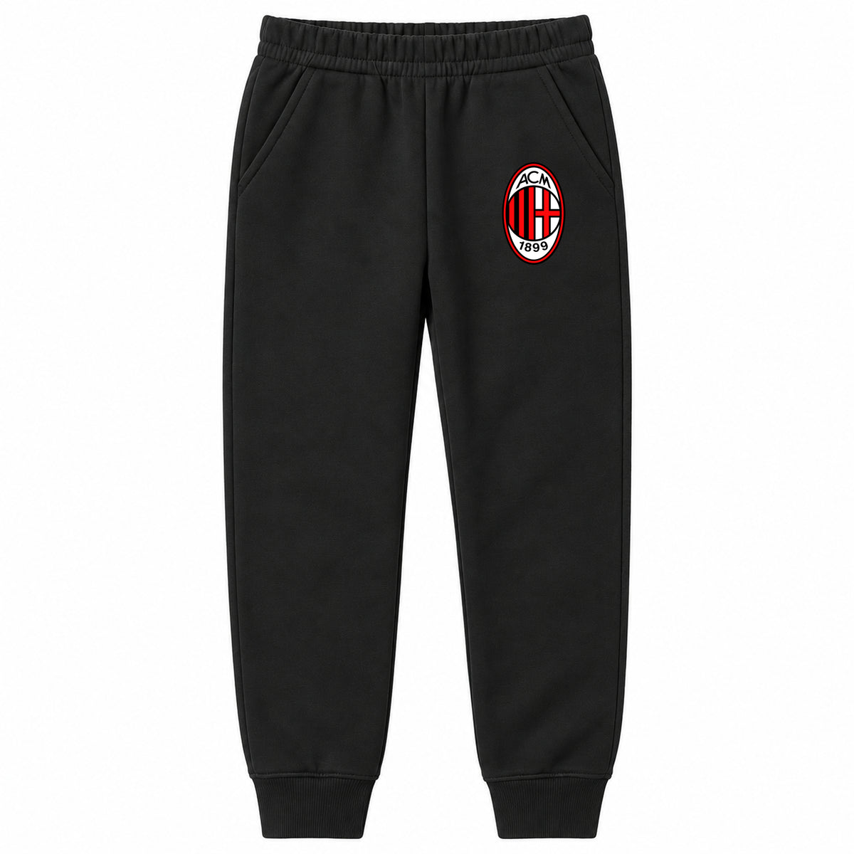 AC Milan Soccer youth jogger sweatpants, Black, Youth Large ages 10–12