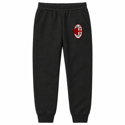 AC Milan Soccer youth jogger sweatpants, Black, Youth Large ages 10–12