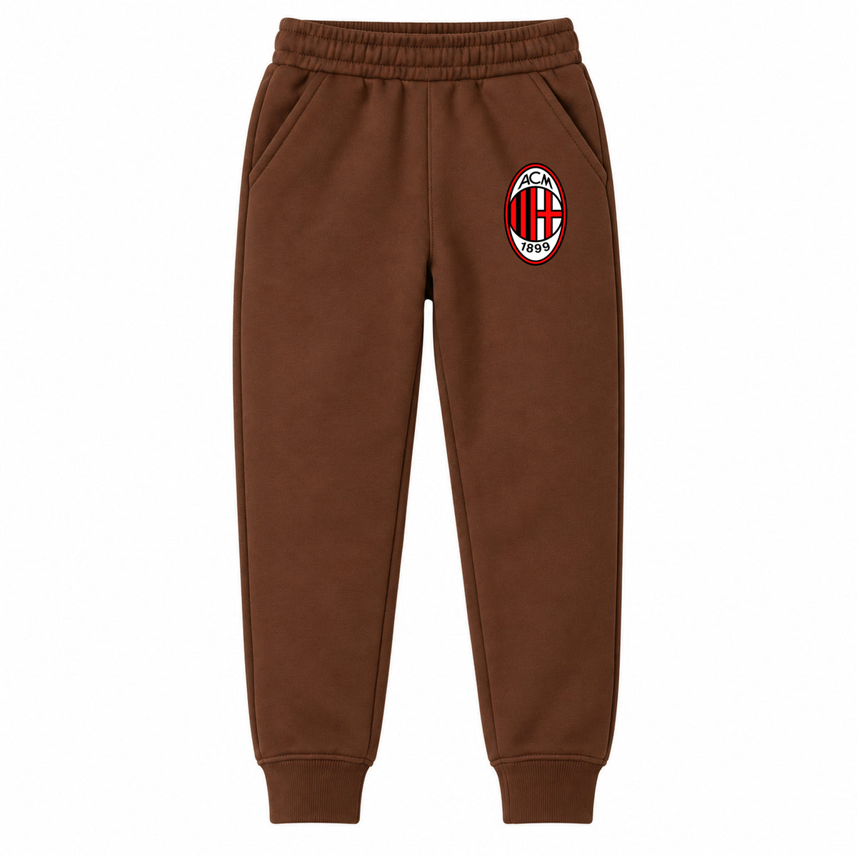 AC Milan Soccer youth jogger sweatpants, Brown, Youth Large ages 10–12