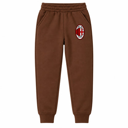 AC Milan Soccer youth jogger sweatpants, Brown, Youth Large ages 10–12