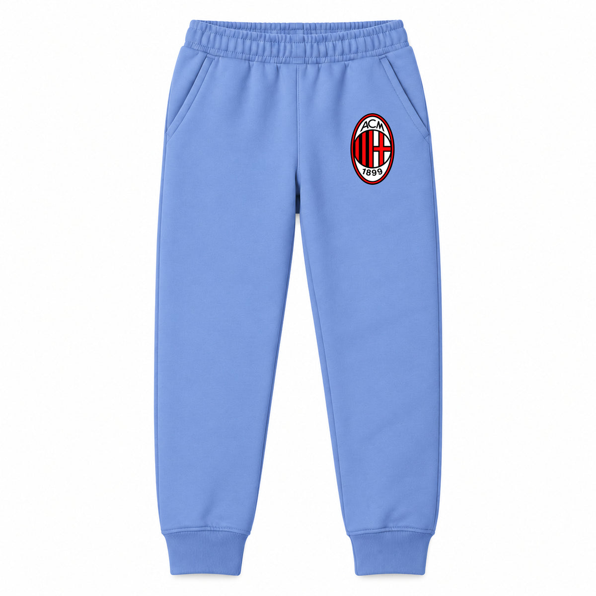 AC Milan Soccer youth jogger sweatpants, Carolina Blue, Youth Large ages 10–12