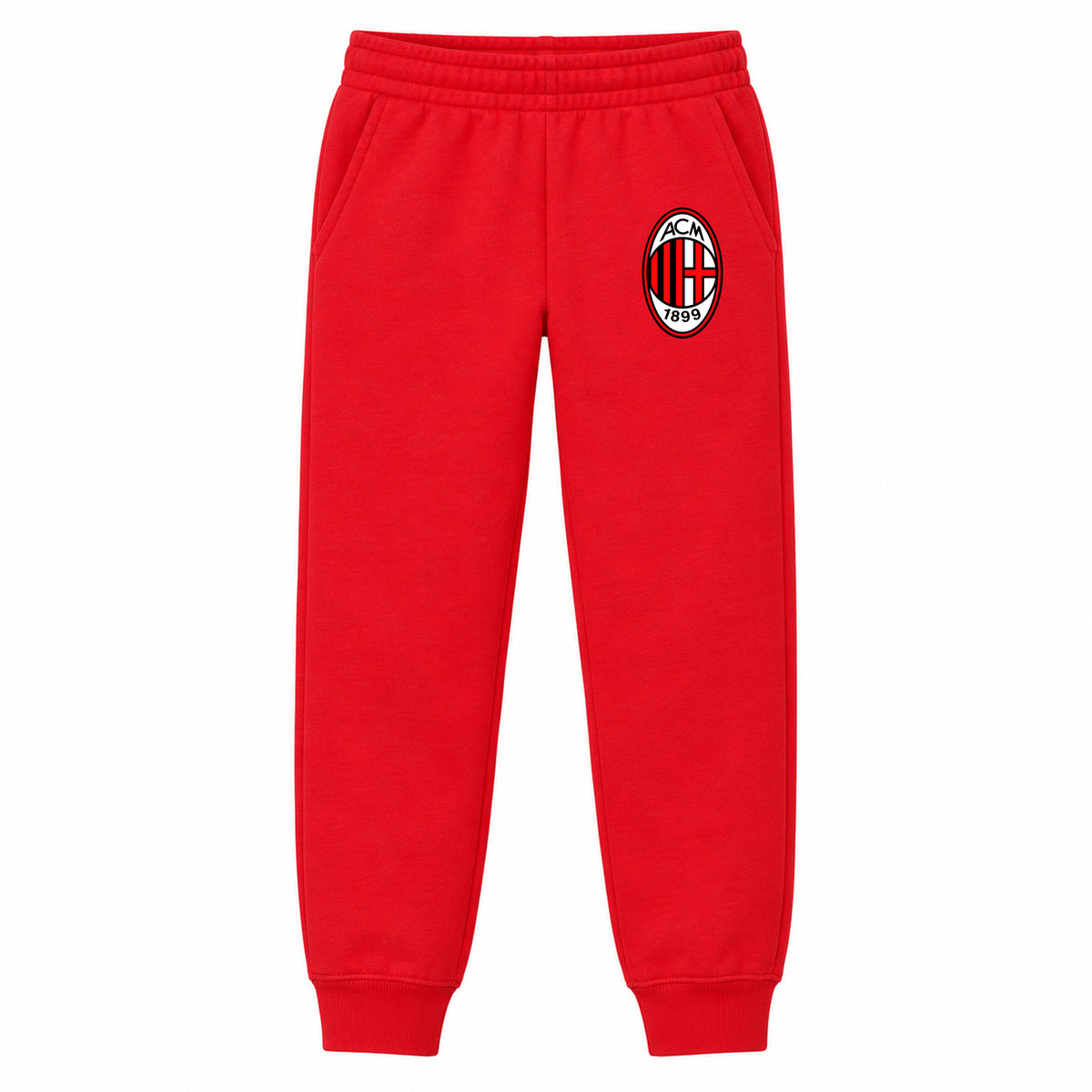 AC Milan Soccer youth jogger sweatpants, Red, Youth Large ages 10–12
