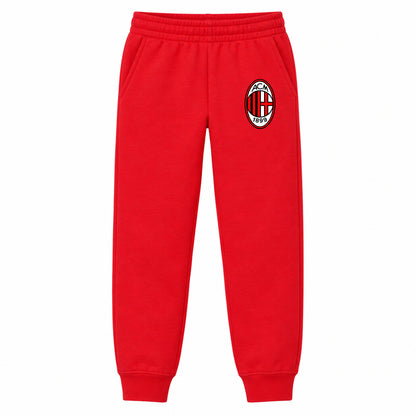 AC Milan Soccer youth jogger sweatpants, Red, Youth Large ages 10–12