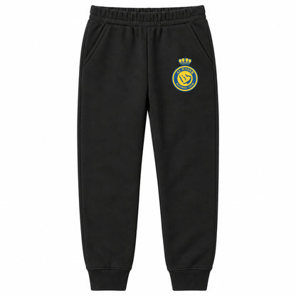 Al Nassr FC youth jogger sweatpants, Black, Youth Large ages 10–12