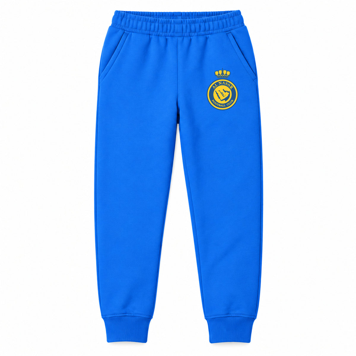 Al Nassr FC youth jogger sweatpants, Blue, Youth Large ages 10–12