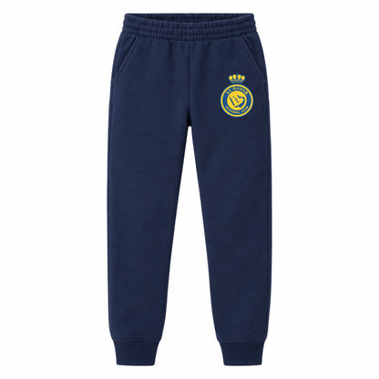Al Nassr FC youth jogger sweatpants, Navy Blue, Youth Large ages 10–12