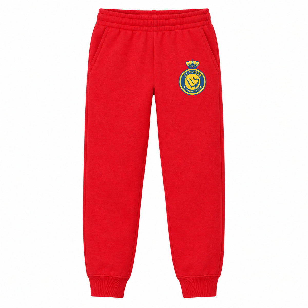 Al Nassr FC youth jogger sweatpants, Red, Youth Large ages 10–12