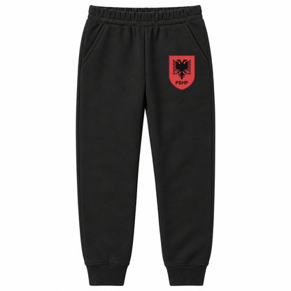 Albania National Soccer Team youth jogger sweatpants, Black, Youth Large ages 10–12