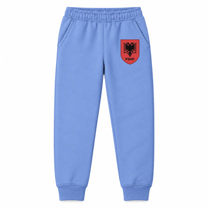 Albania National Soccer Team youth jogger sweatpants, Carolina Blue, Youth Large ages 10–12
