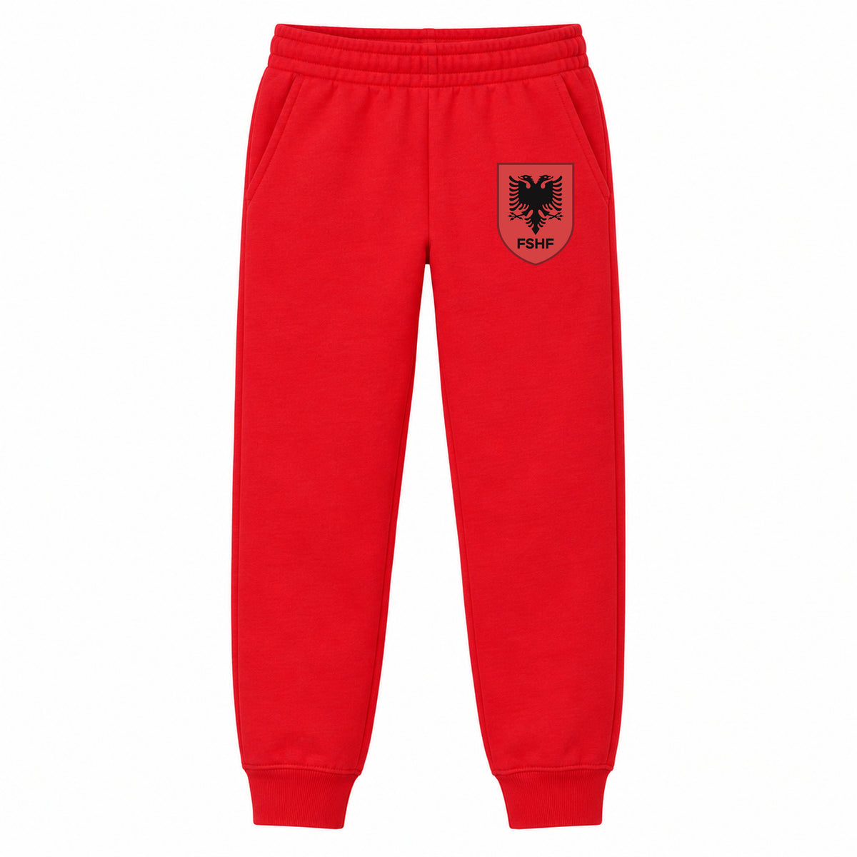 Albania National Soccer Team youth jogger sweatpants, Red, Youth Large ages 10–12