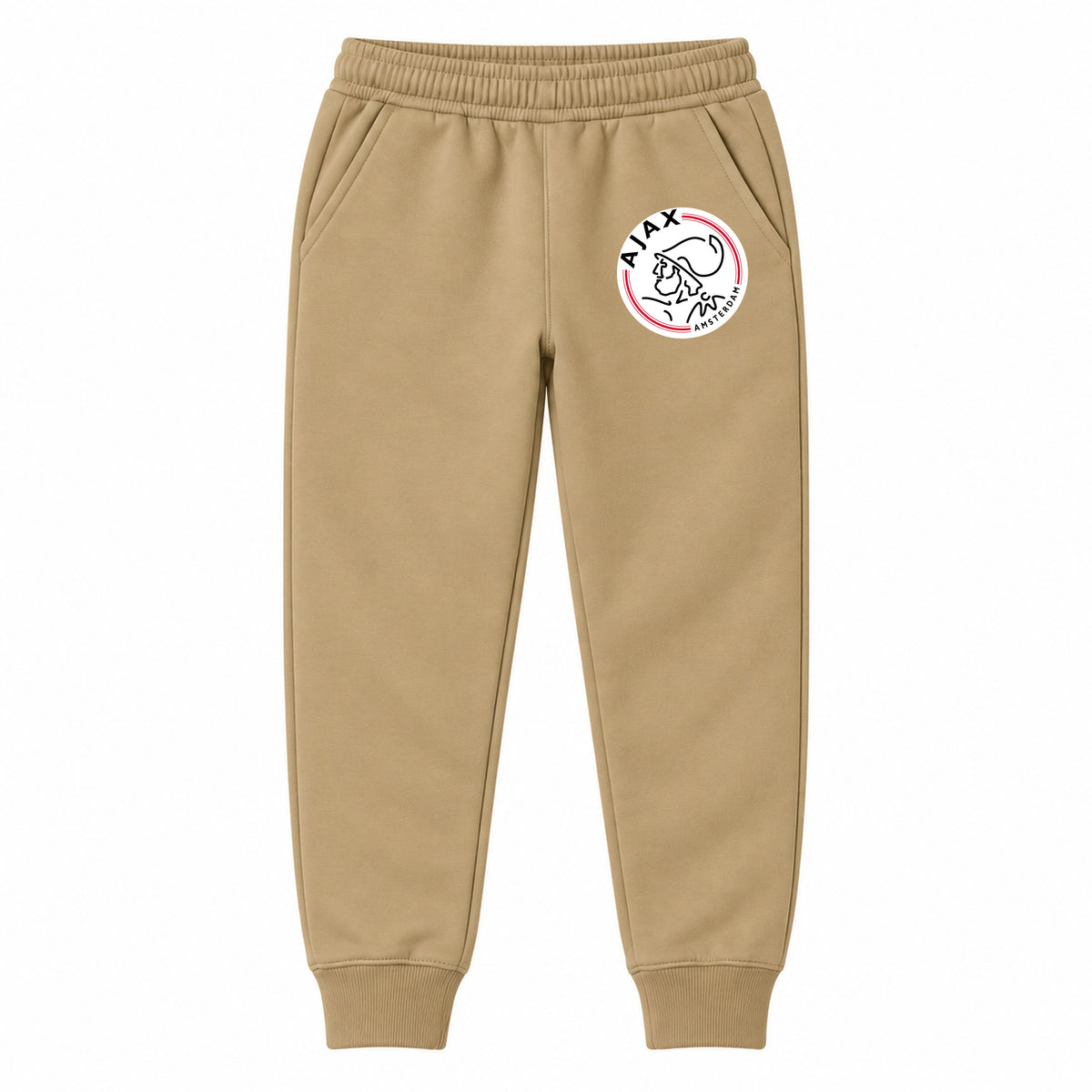 Amsterdamsche FC Ajax youth jogger sweatpants, Khaki, Youth Large ages 10–12