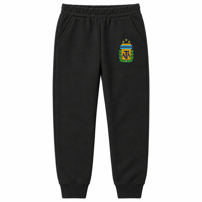 Argentina National Soccer Team youth jogger sweatpants, Black, Youth Large ages 10–12