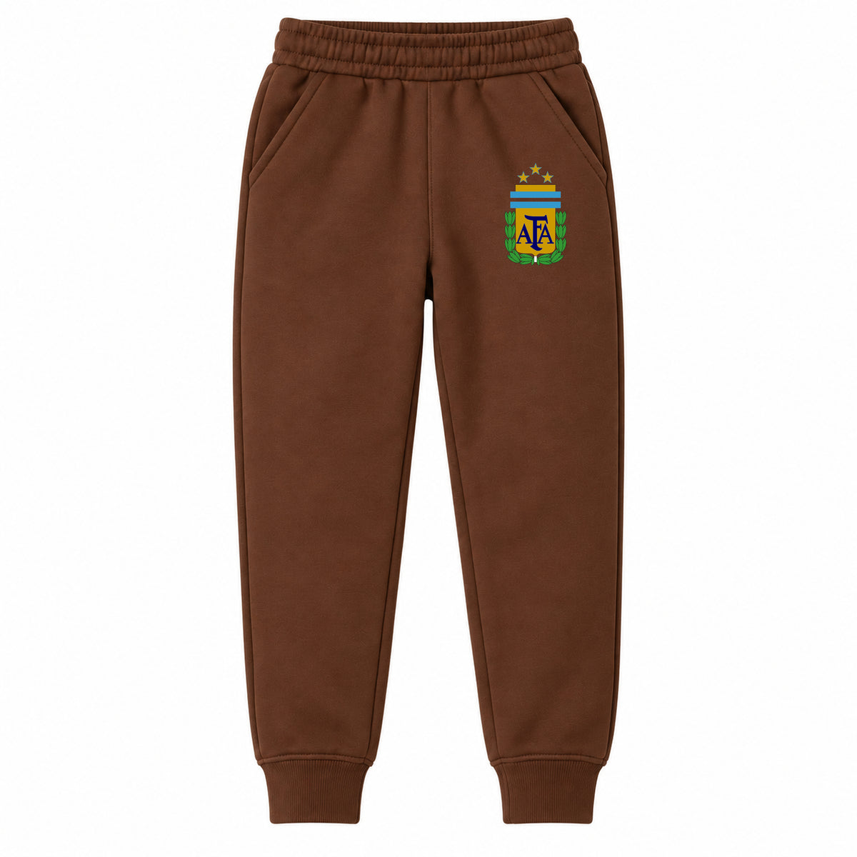 Argentina National Soccer Team youth jogger sweatpants, Brown, Youth Large ages 10–12