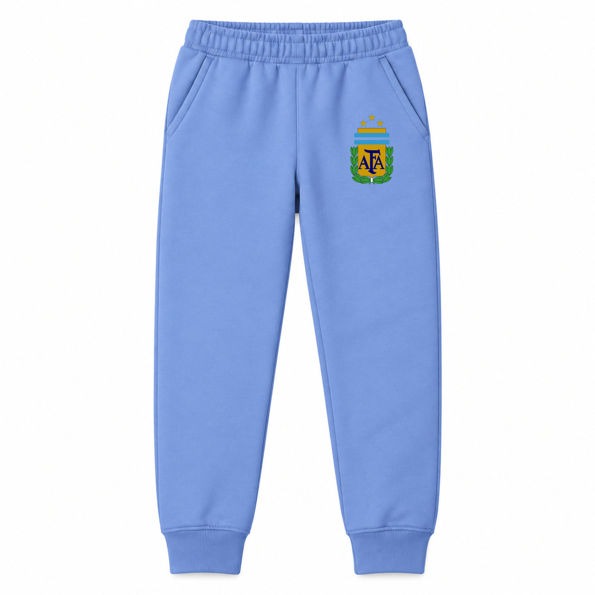Argentina National Soccer Team youth jogger sweatpants, Carolina Blue, Youth Large ages 10–12
