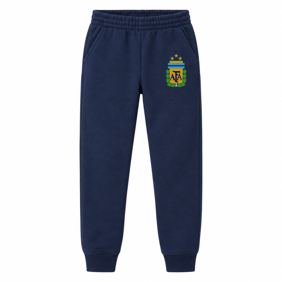 Argentina National Soccer Team youth jogger sweatpants, Navy Blue, Youth Large ages 10–12