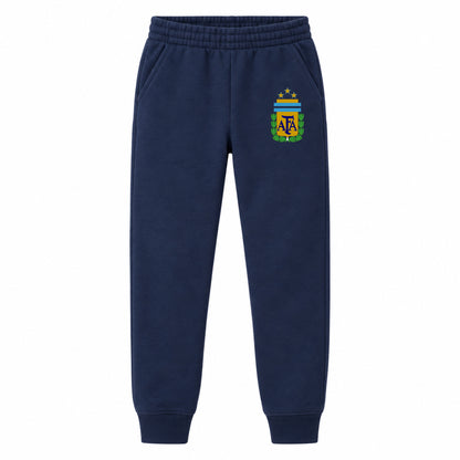 Argentina National Soccer Team youth jogger sweatpants, Navy Blue, Youth Large ages 10–12