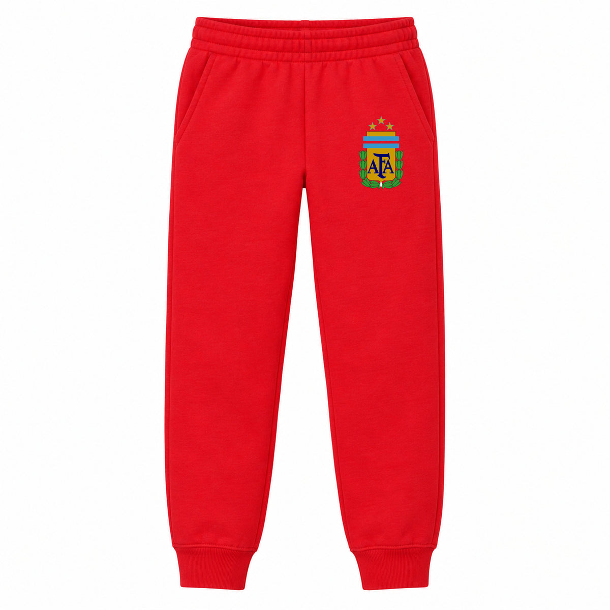 Argentina National Soccer Team youth jogger sweatpants, Red, Youth Large ages 10–12
