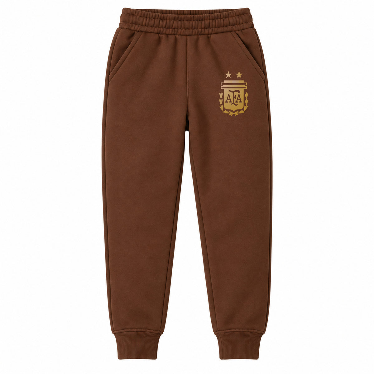 Argentina Soccer youth jogger sweatpants, Brown, Youth Large ages 10–12