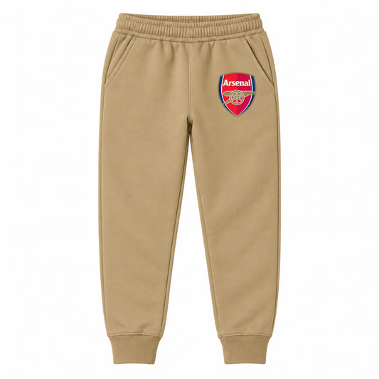 Arsenal Soccer youth jogger sweatpants, Khaki, Youth Large ages 10–12
