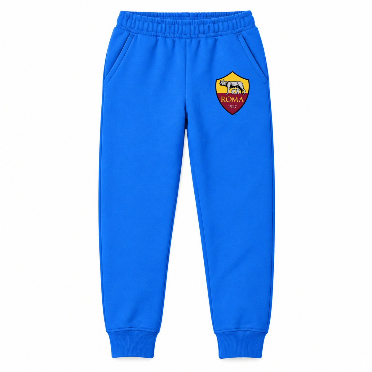 AS Roma FC youth jogger sweatpants, Blue, Youth Large ages 10–12